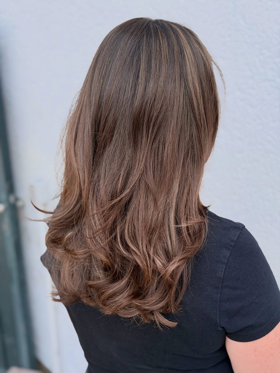 Balayage in warmem Braun